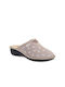 Anatomical Leather Women's Slippers Beige