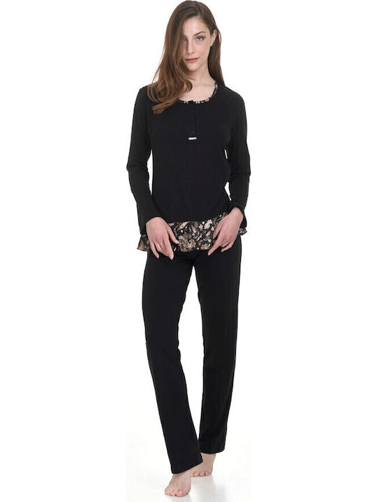 Zen Intimates Winter Women's Pyjama Set Black