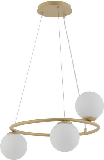 Sigma Hängelampe Gold mit Fassung G9 70cm.