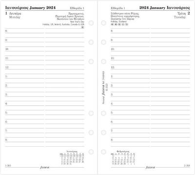 Filofax Zilnic Agenda White 2024