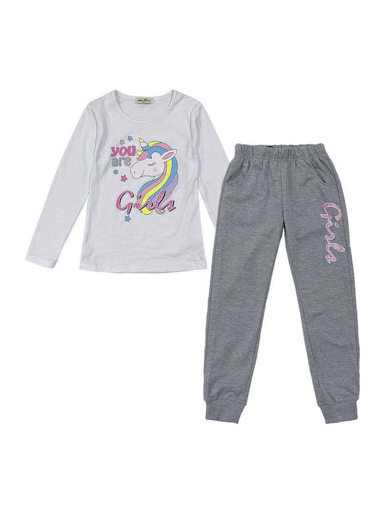 Kinder Trainingsanzüge Mit Bluse Weiß 2 Stück