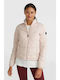 Women's Short Puffer Jacket for Winter Orange