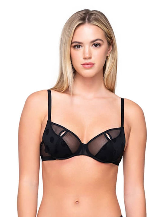 Luna Bra with Light Padding Underwire Black