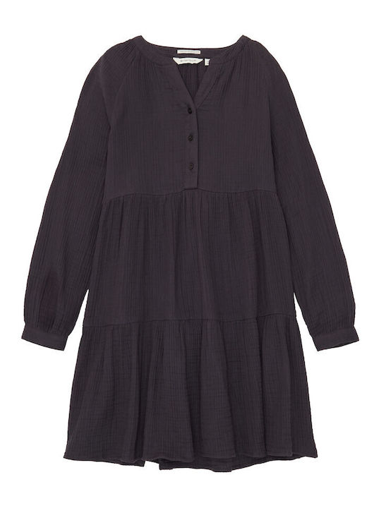 Kids Dress Long Sleeve Navy Blue