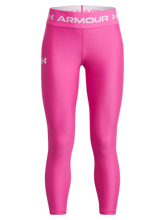 Under Armour Kinder Leggings Lang Fuchsie