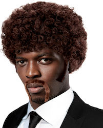 Afro Karnevalsperücke Afro Kastanie