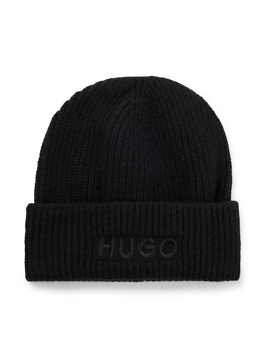Hugo Boss Шапка Унисекс Шапка Плетена в Черно цвят
