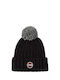 Beanie Unisex Σκούφος Πλεκτός σε Μαύρο χρώμα