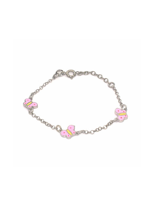 Krini Kids Silver Bracelet with Butterfly for Girl