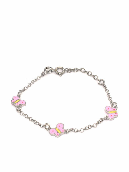 Krini Kids Bracelet from Silver with Butterfly