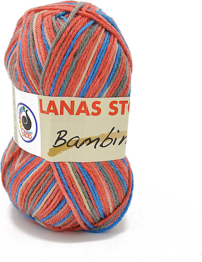 Handibrand Handibrand Strickgarn Bambini Wolle 213 Rote Blaue Graue Mehrfarbige Herstellerfarbe 210m 50g