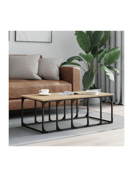 Rectangular Wooden Coffee Table Sonoma Δρυς L100xW50xH35.5cm