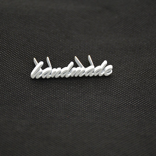 Handibrand Етикет за Плетена Чанта Бял