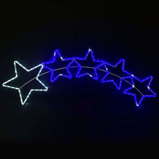 Aca 5 Stars Plastic Illuminated Christmas Decorative Pendant Star 50x50x150cm