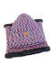 Unisex Set with Beanie Fleece - Polar Μωβ-Πολύχρωμο