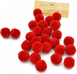 Handibrand Pom Pom Handwerk Rot