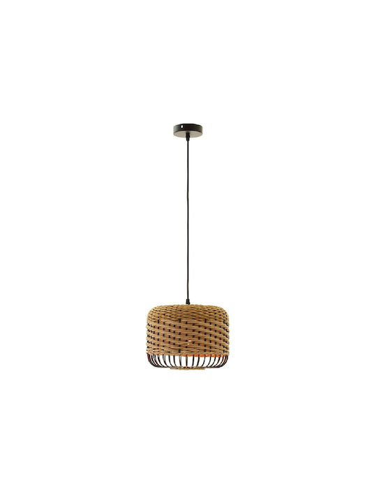 Sun Light Pendant Light Single-Light with Rope for Socket E27 Brown