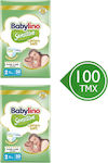 Babylino Sensitive Cotton Soft 1+1 Πάνες με Αυτοκόλλητο No. 2 για 3-6kg 100τμχ