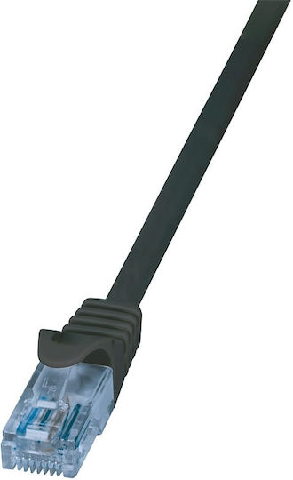 LogiLink U/UTP Cat.6a (Gigabit) Καλώδιο Δικτύου Ethernet 0.25m Μαύρο