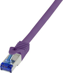 LogiLink C6A069S S/FTP Cat.6a Καλώδιο Ethernet 3m Μωβ