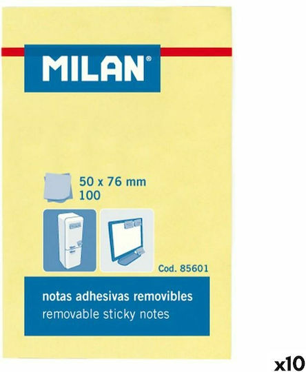 Milan Haftnotizen im Würfel Gelb 5.6x7.6Stück Set 10Stück