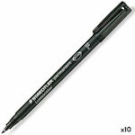 Staedtler Lumocolor Permanentmarker 0.6mm Black 10Stück