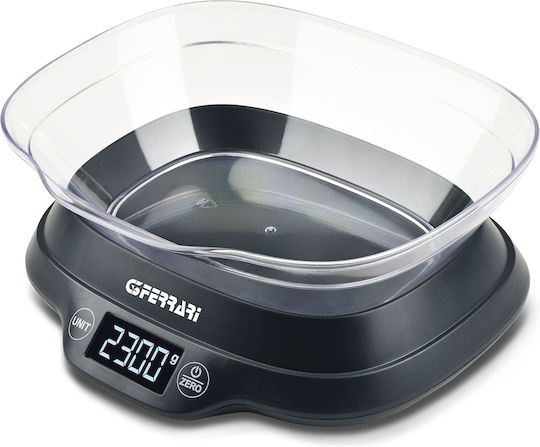 G3Ferrari Ψηφιακή Ζυγαριά Κουζίνας με Κάδο έως 5kg Μαύρη