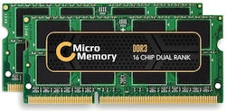 CoreParts 4GB DDR3 RAM με 2 Modules (2x2GB) και Ταχύτητα 1066 για Laptop