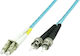 Microconnect Καλώδιο Οπτικής Ίνας LC/UPC-ST/UPC 15m Τιρκουάζ