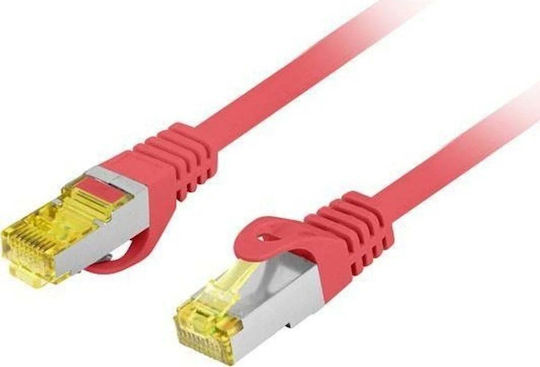 Lanberg S/FTP Cat.6a (Gigabit) Мрежов Кабел Ethernet 0.5м Червен