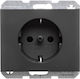 Hager K.1 Power Socket Gray 1pcs