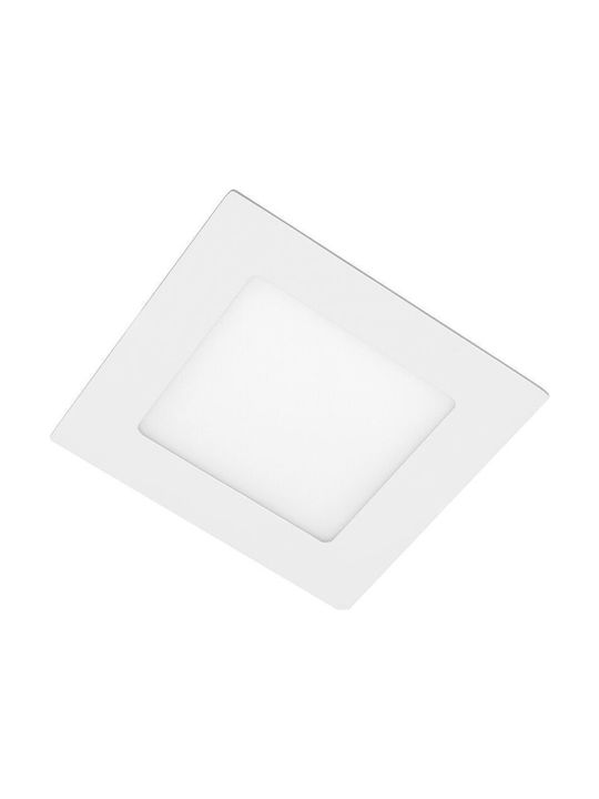 Gtv Round Metallic Recessed Spot with Integrated LED and Warm White Light White 1pcs
