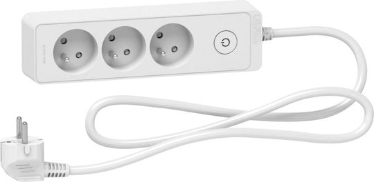 Schneider Electric Πολύπριζο 3 Θέσεων με Καλώδιο 1.5m