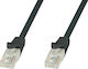 Techly U/UTP Cat.5e (Gigabit) Καλώδιο Δικτύου Ethernet 0.25m Μαύρο
