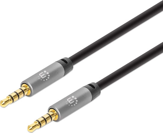 Manhattan Καλώδιο 3,5 mm Stecker - 3,5 mm Stecker Gray 2m (355995)