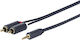 Vivolink Καλώδιο Ήχου 3.5mm male - 2x RCA male Μαύρο 12m PROMJRCA12