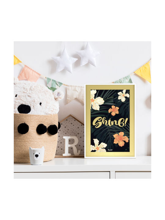Shine On Dark Floral Frame Paper 20x30cm