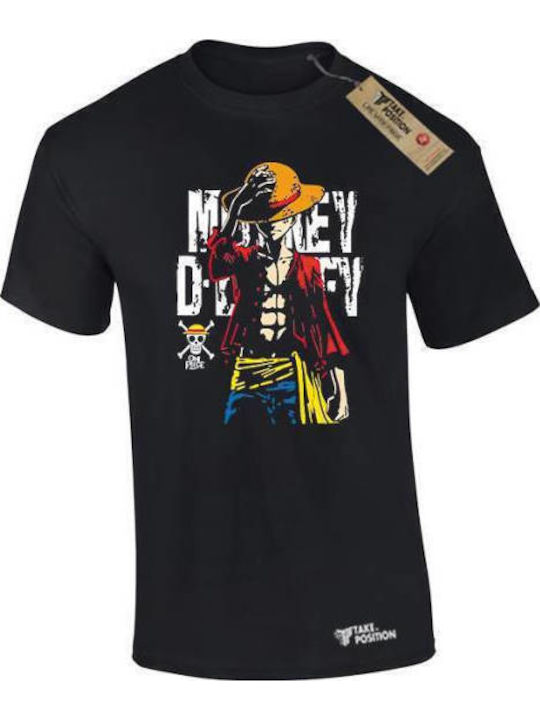 Takeposition Monkey D.Luffy Цял Бански T-shirt Черен