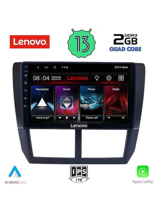 Lenovo Sistem Audio Auto pentru Subaru Padurar 2008-2013 (Bluetooth/USB/WiFi/GPS/Apple-Carplay/Android-Auto) cu Ecran Tactil 9"