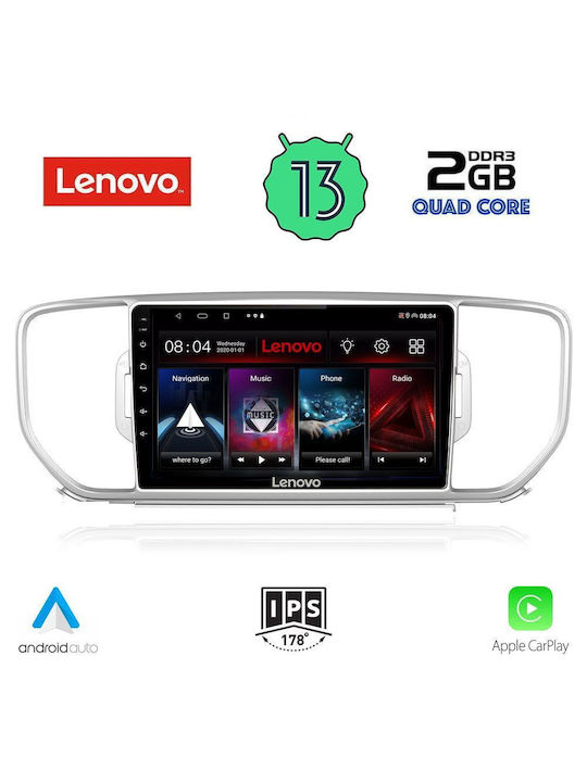 Lenovo Car-Audiosystem für Kia Sportage 2015-2018 (Bluetooth/USB/WiFi/GPS/Apple-Carplay/Android-Auto) mit Touchscreen 9"