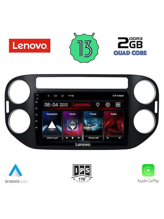 Lenovo Ηχοσύστημα Αυτοκινήτου για Volkswagen Tiguan 2004-2016 (Bluetooth/USB/WiFi/GPS/Apple-Carplay/Android-Auto) με Οθόνη Αφής 9"