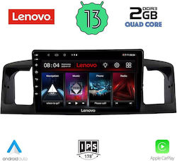 Lenovo Car-Audiosystem für Toyota Korolla 2001-2006 (Bluetooth/USB/WiFi/GPS/Apple-Carplay/Android-Auto) mit Touchscreen 9"