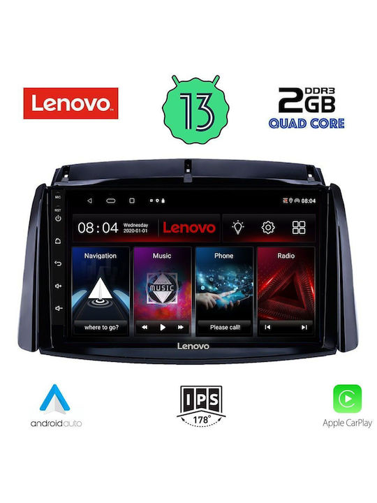 Lenovo Ηχοσύστημα Αυτοκινήτου για Renault Koleos 2006-2016 (Bluetooth/USB/WiFi/GPS/Apple-Carplay/Android-Auto) με Οθόνη Αφής 9"