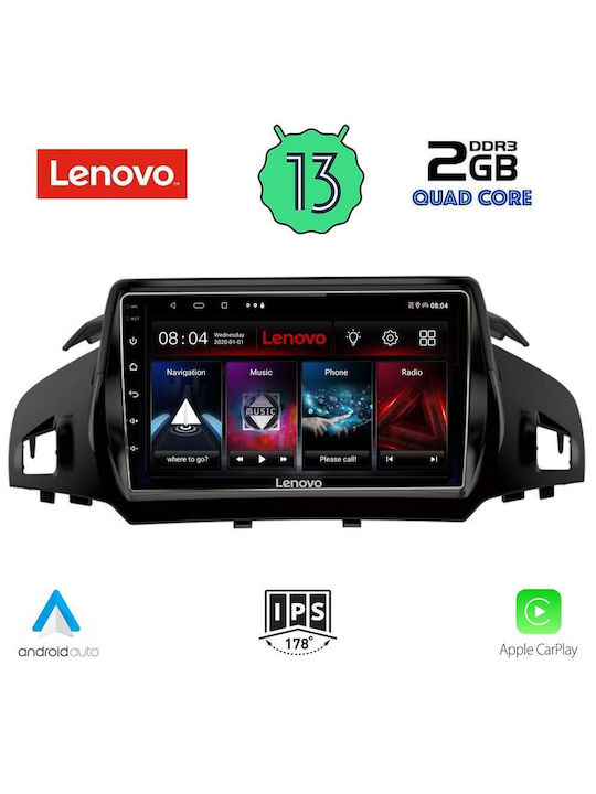 Lenovo Ηχοσύστημα Αυτοκινήτου για Ford Kuga (Bluetooth/USB/WiFi/GPS/Apple-Carplay/Android-Auto) με Οθόνη Αφής 9"