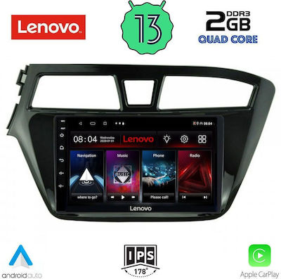 Lenovo Sistem Audio Auto pentru Hyundai i20 2014-2019 (Bluetooth/USB/WiFi/GPS/Apple-Carplay/Android-Auto) cu Ecran Tactil 9"
