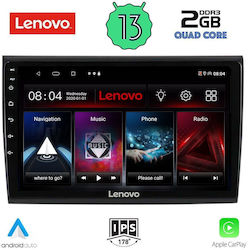 Lenovo Sistem Audio Auto pentru Fiat Felicitări 2007> (Bluetooth/USB/WiFi/GPS/Apple-Carplay/Android-Auto) cu Ecran Tactil 9"