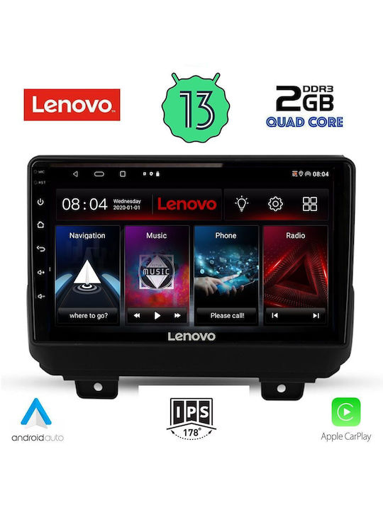 Lenovo Car-Audiosystem für Jeep Wrangler 2018> (Bluetooth/USB/WiFi/GPS/Apple-Carplay/Android-Auto) mit Touchscreen 9"