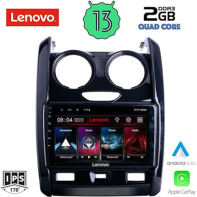 Lenovo Car-Audiosystem für Dacia Staubwedel 2012-2019 (Bluetooth/USB/WiFi/GPS/Apple-Carplay/Android-Auto) mit Touchscreen 9"