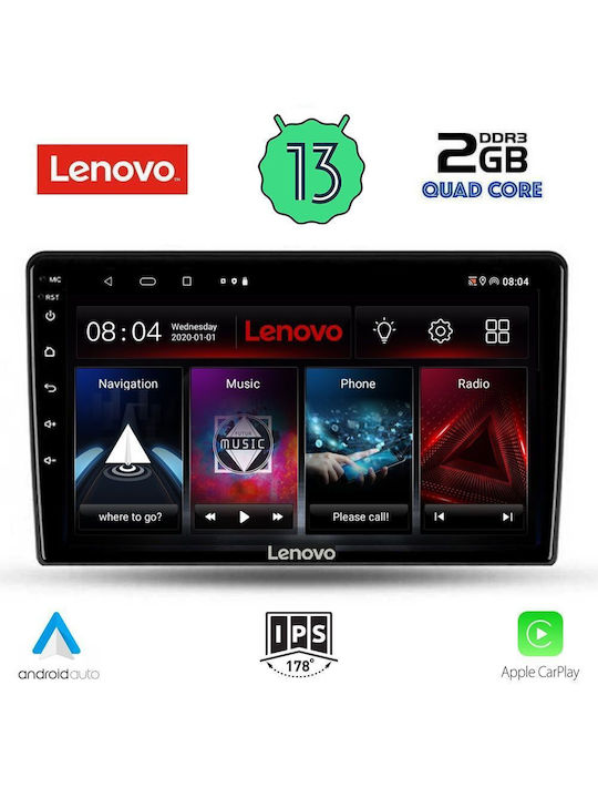 Lenovo 4702_cpa Ηχοσύστημα Αυτοκινήτου για Toyota Auris 2007-2012 (Bluetooth/USB/WiFi/GPS/Apple-Carplay/Android-Auto) με Οθόνη Αφής 9"