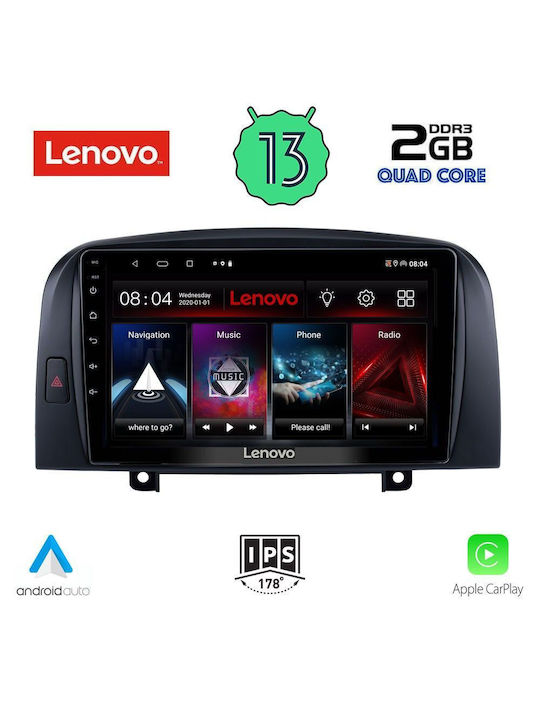 Lenovo Sistem Audio Auto pentru Hyundai Sonata 2006-2009 (Bluetooth/USB/WiFi/GPS/Apple-Carplay/Android-Auto) cu Ecran Tactil 9"